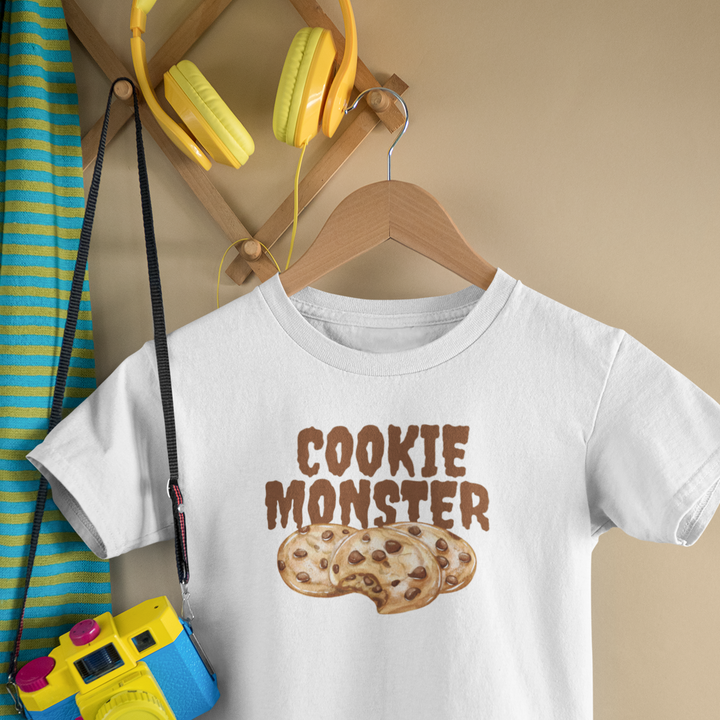Cookie Monster Short Sleeve Cookie TShirt for Kids by Wolf Pup Creative