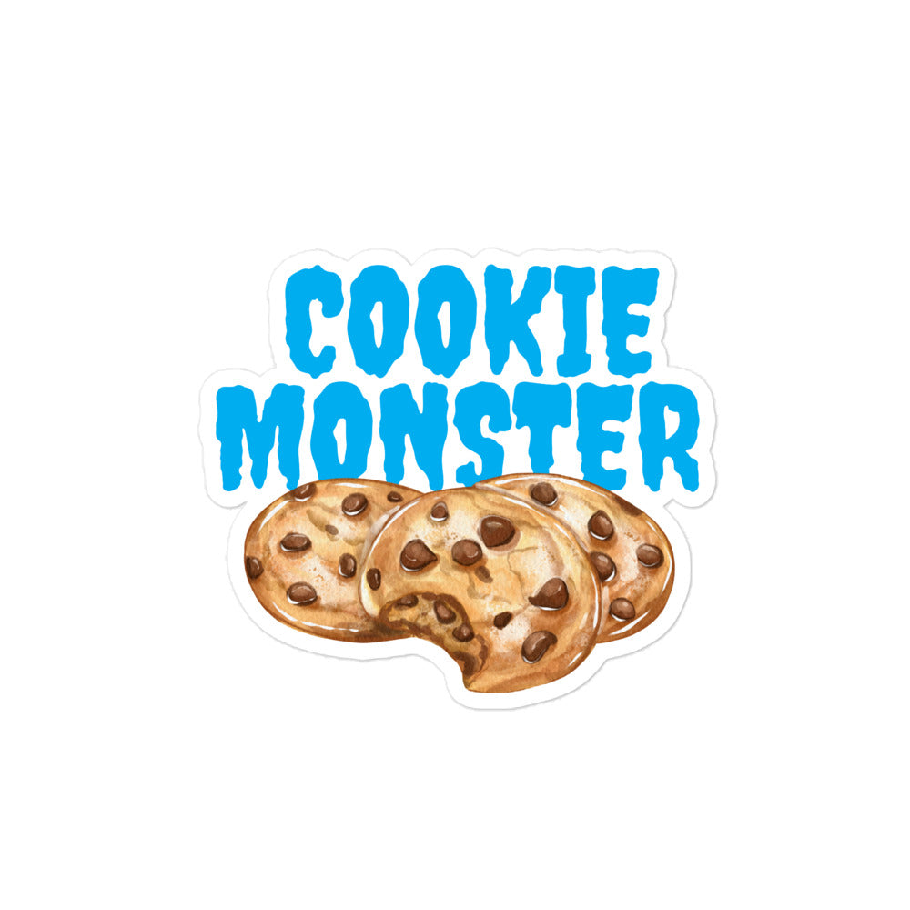 Cookie Monster Sticker – Wolf Pup Creative for Free Printable Cookie Monster Water Bottle Labels
