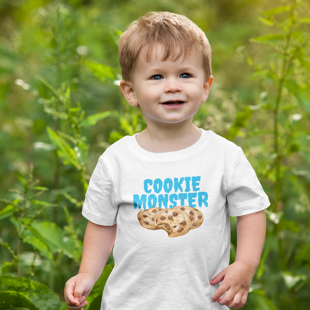 Cookie Monster Blue Short Sleeve Tee for Toddlers by Wolf Pup Creative