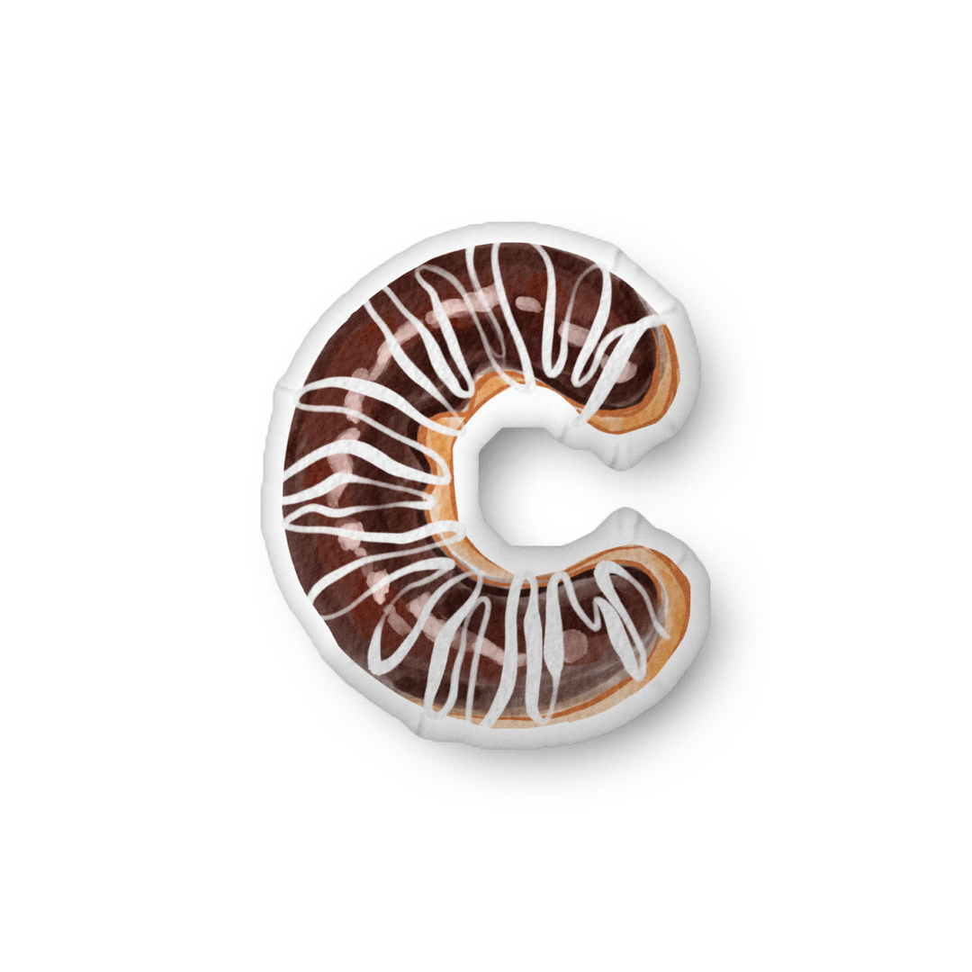 Letter "C" Donut Pillow