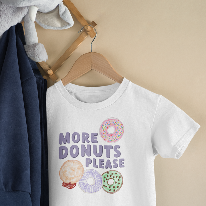 More Donuts Please Colorful Toddler TShirt by Wolf Pup Creative