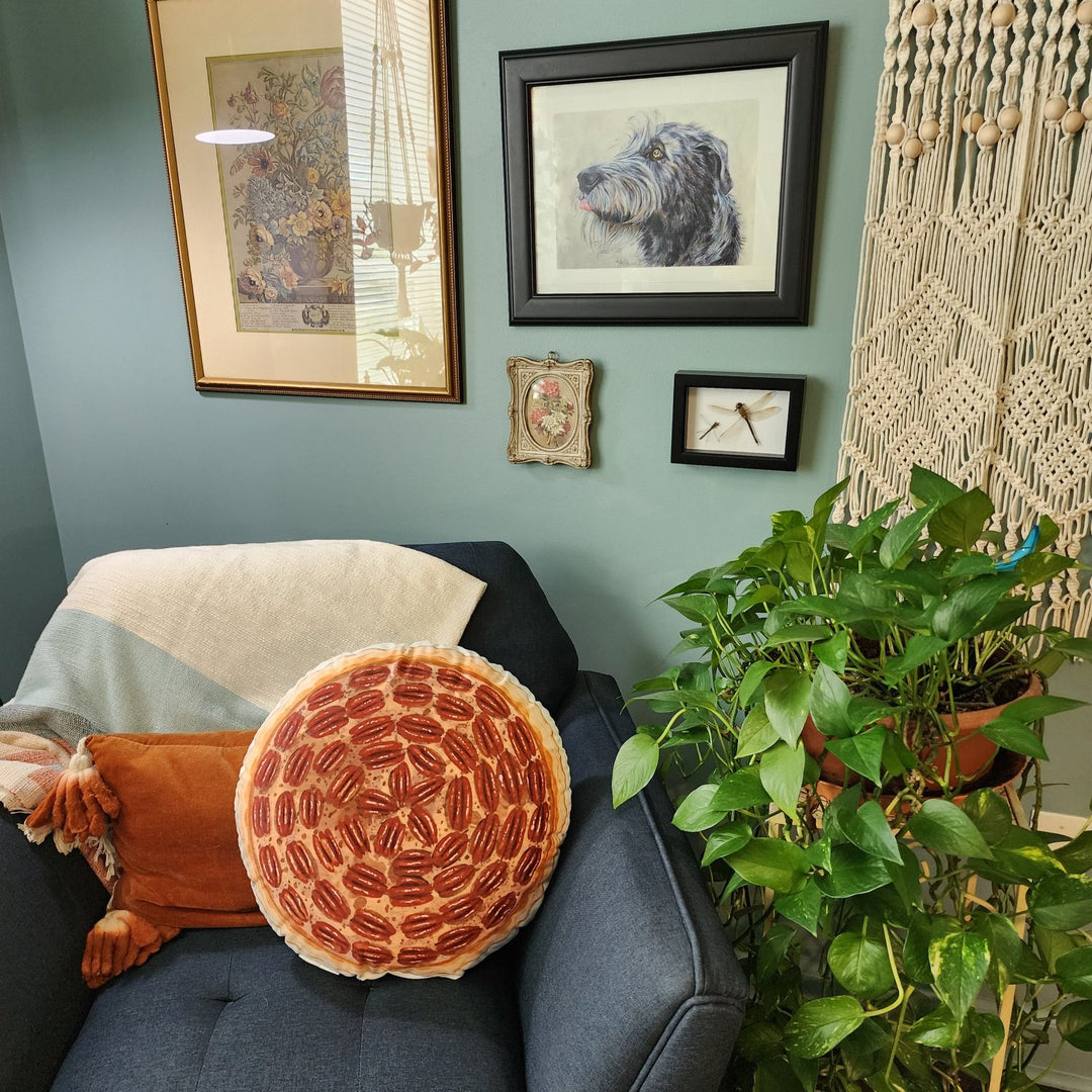 Pecan Pie Pillow - Fun Food Throw Pillow, The Perfect Gift for all Ages by Wolf Pup Creative