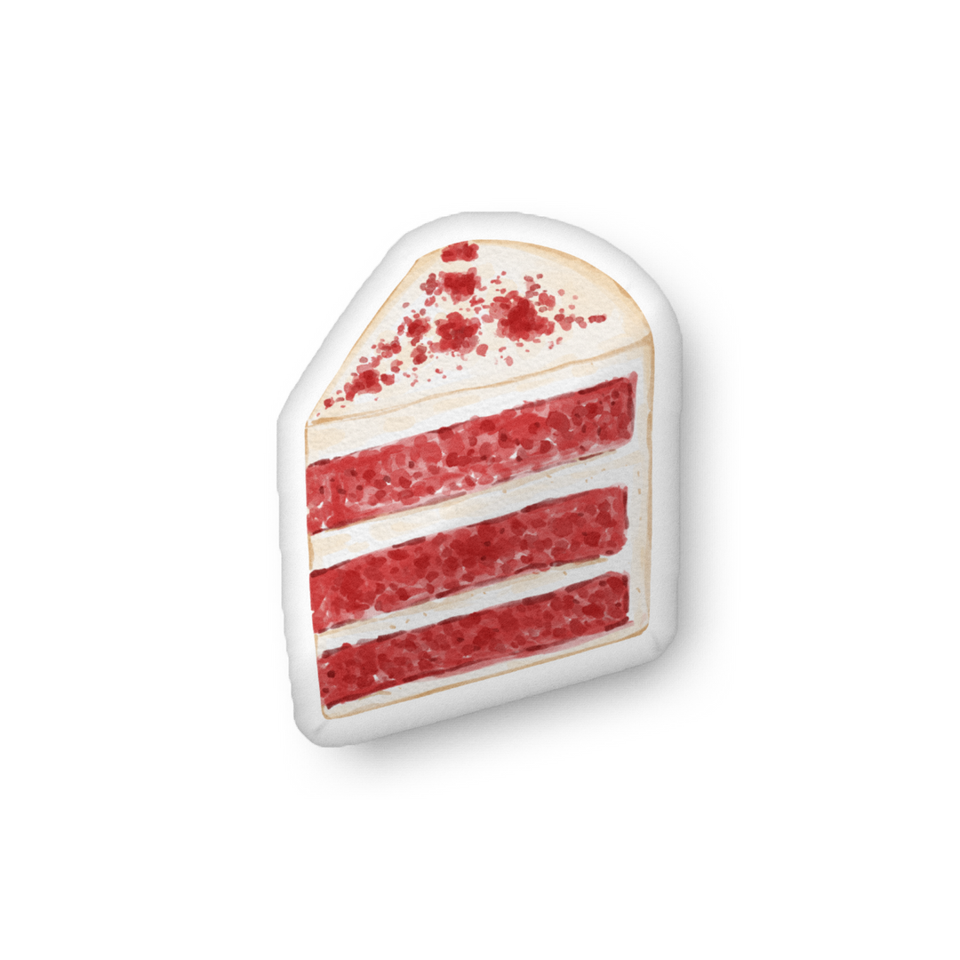 Red Velvet Cake Slice Pillow