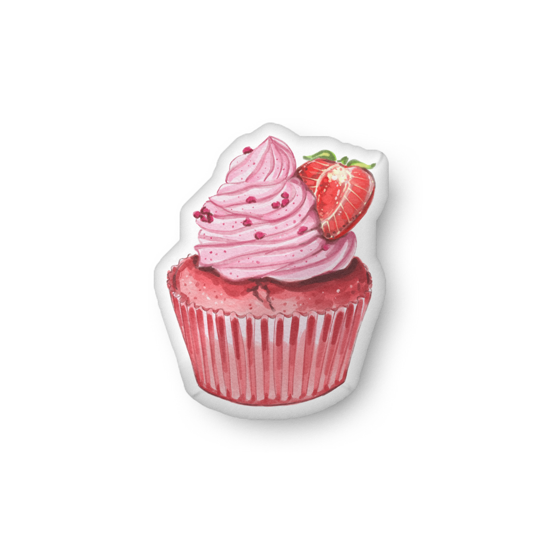 Strawberry Cupcake Pillow