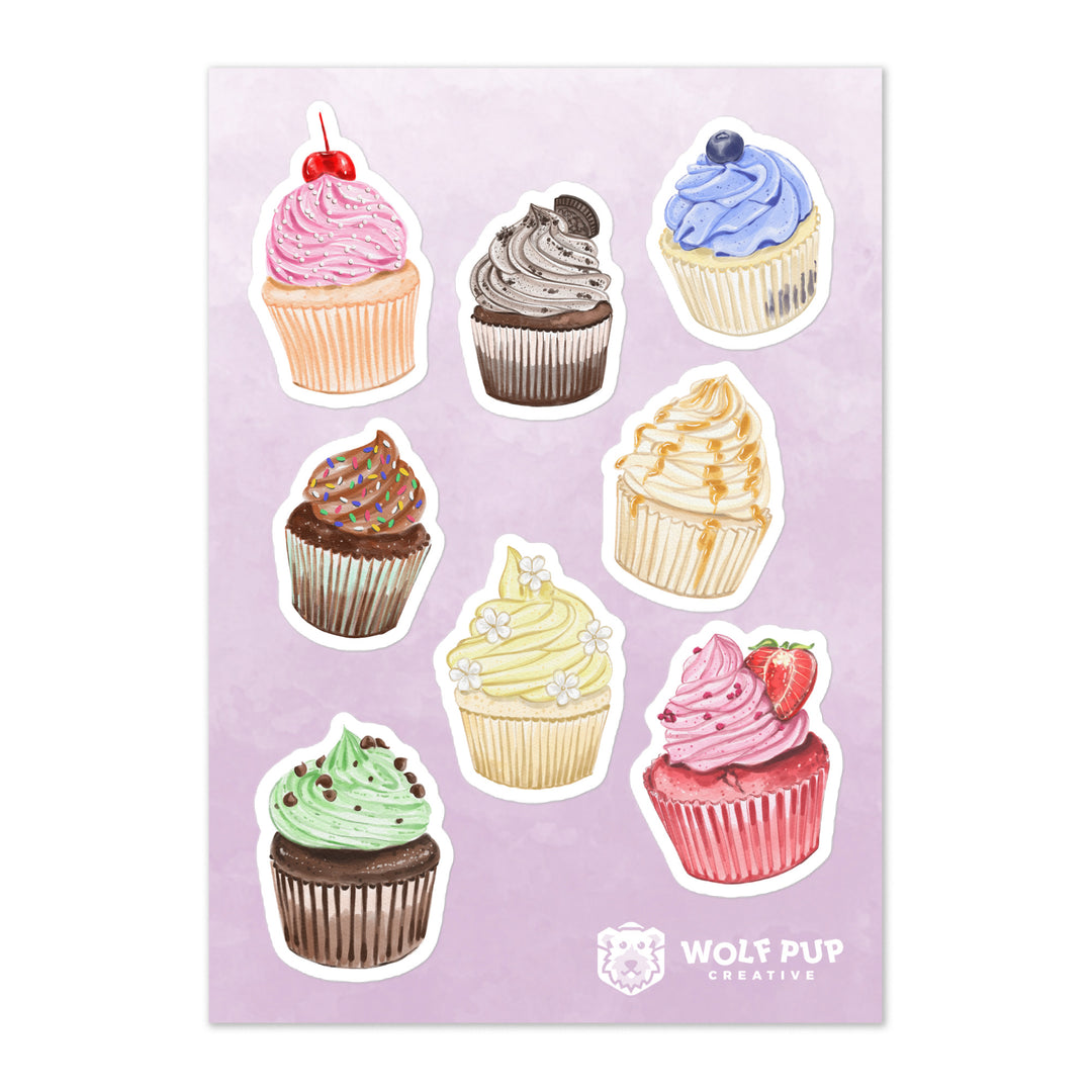 Cupcake Sticker Sheet